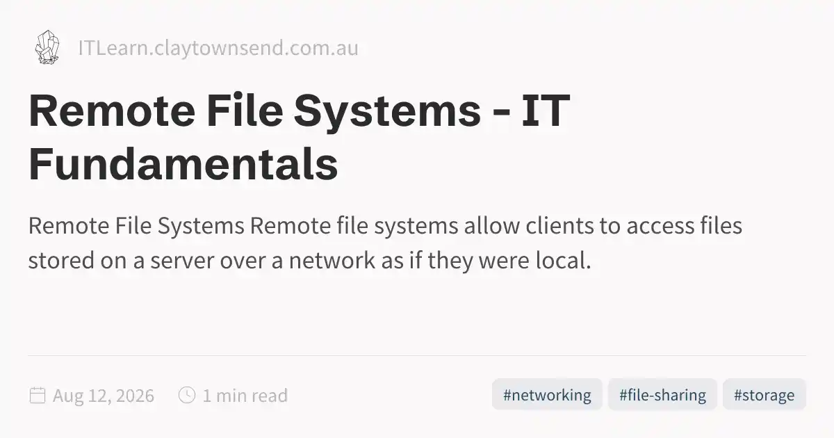 Remote File Systems - Digital Sovereignty Fundamentals